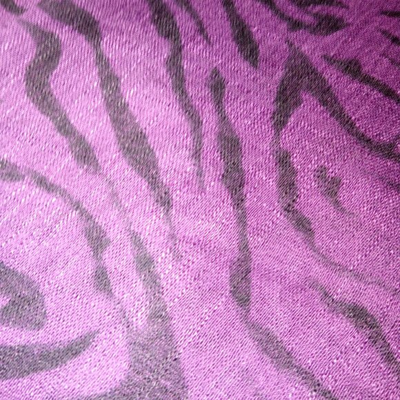 Dark Purple Zebra Scarf - Picture 2 of 4
